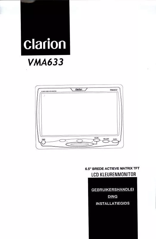 Mode d'emploi CLARION VMA633