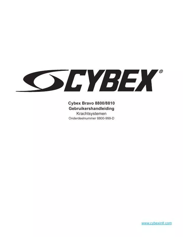 Mode d'emploi CYBEX INTERNATIONAL 8800