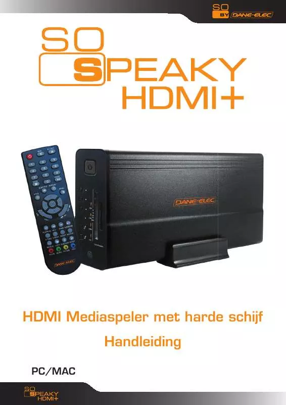 Mode d'emploi DANE-ELEC SO SPEAKY HDMI PLUS