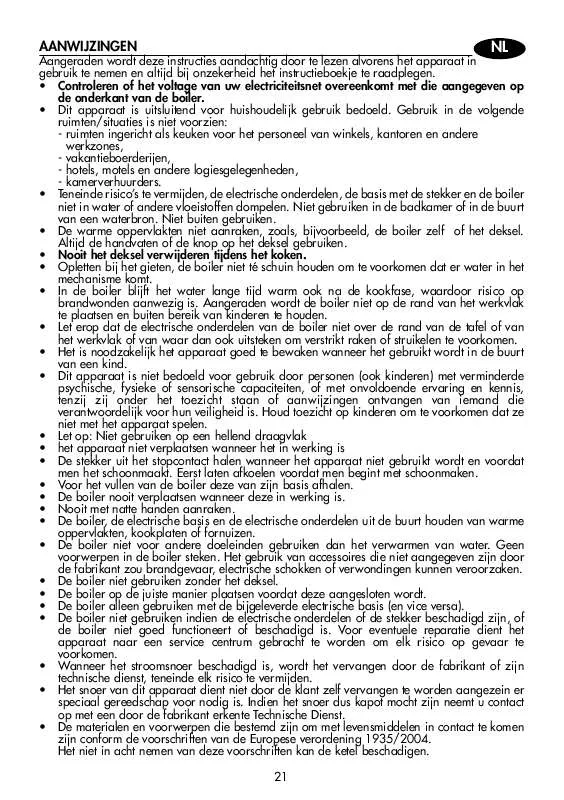 Mode d'emploi DELONGHI KBO 2001.BK