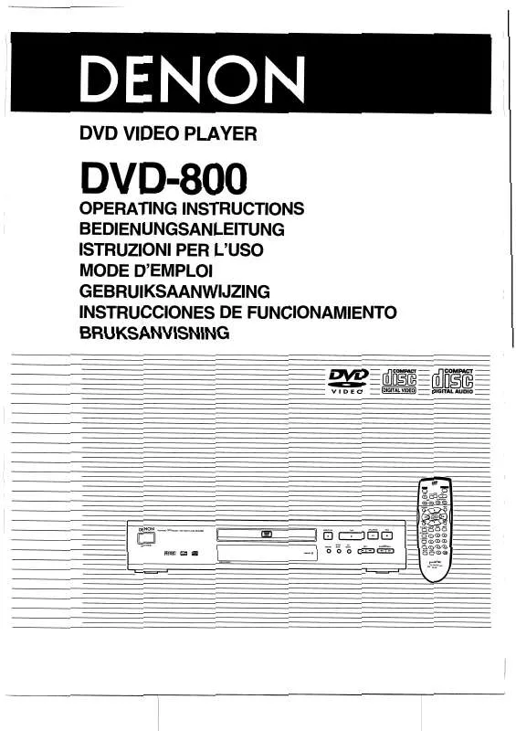 Mode d'emploi DENON DVD-800