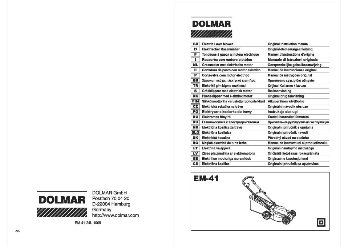 Mode d'emploi DOLMAR EM-41