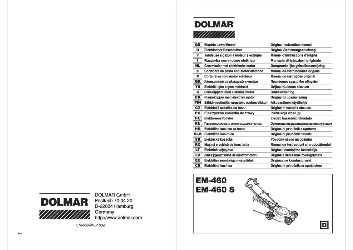 Mode d'emploi DOLMAR EM-460
