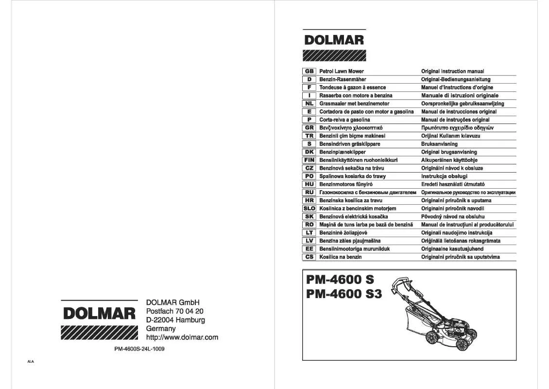 Mode d'emploi DOLMAR PM-4600 S3