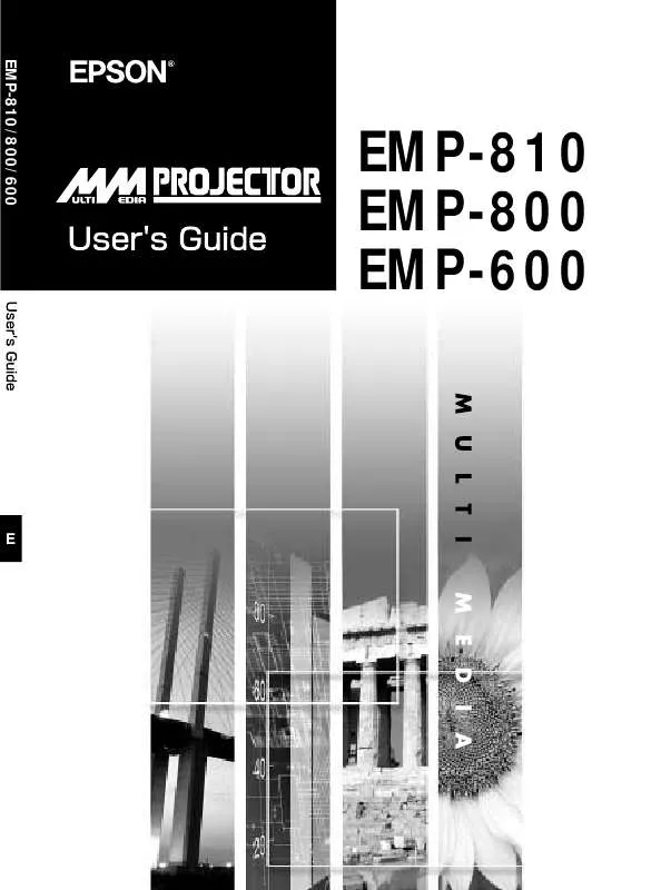 Mode d'emploi EPSON EMP-800