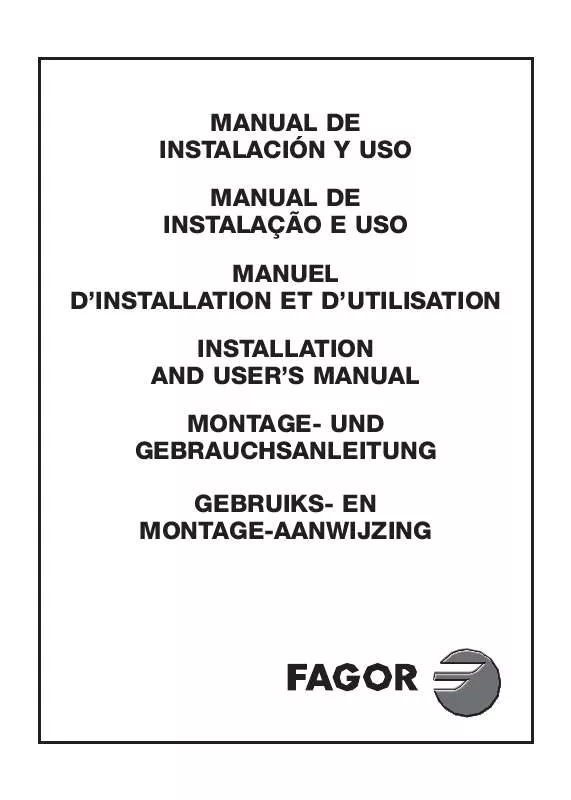 Mode d'emploi FAGOR FIC-381E