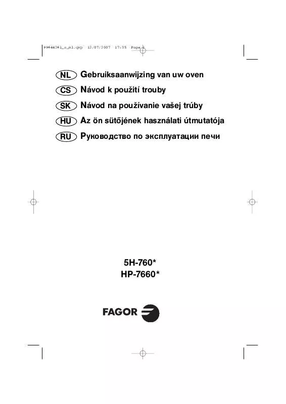 Mode d'emploi FAGOR HP-7660