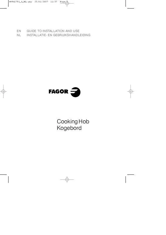 Mode d'emploi FAGOR IF-800S