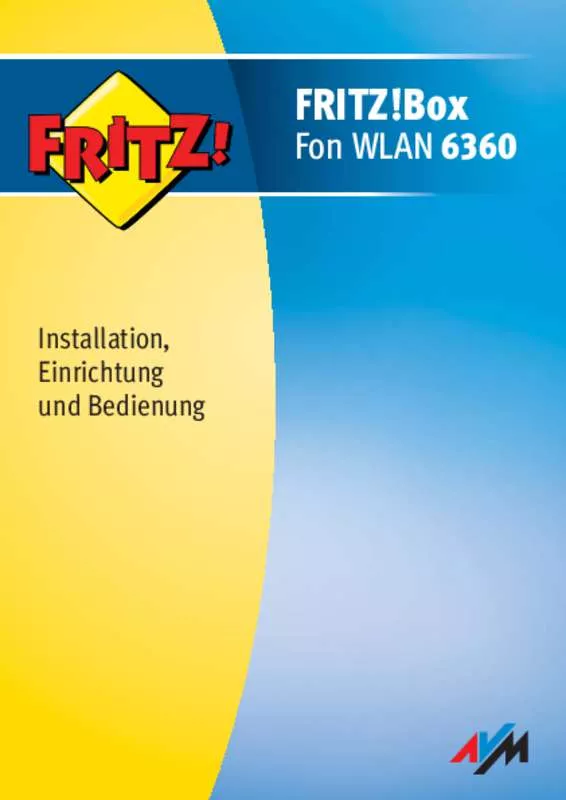 Mode d'emploi FRITZ FRITZ-BOX 6360 CABLE