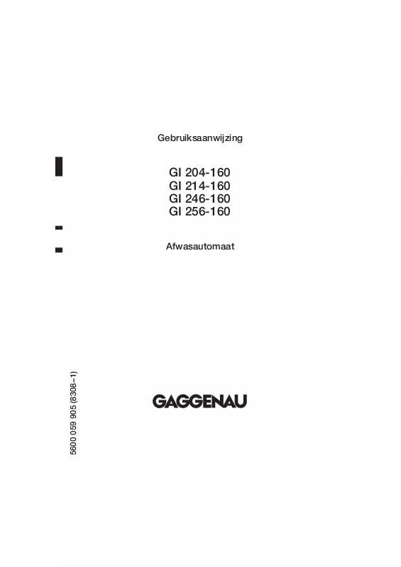Mode d'emploi GAGGENAU GI256160