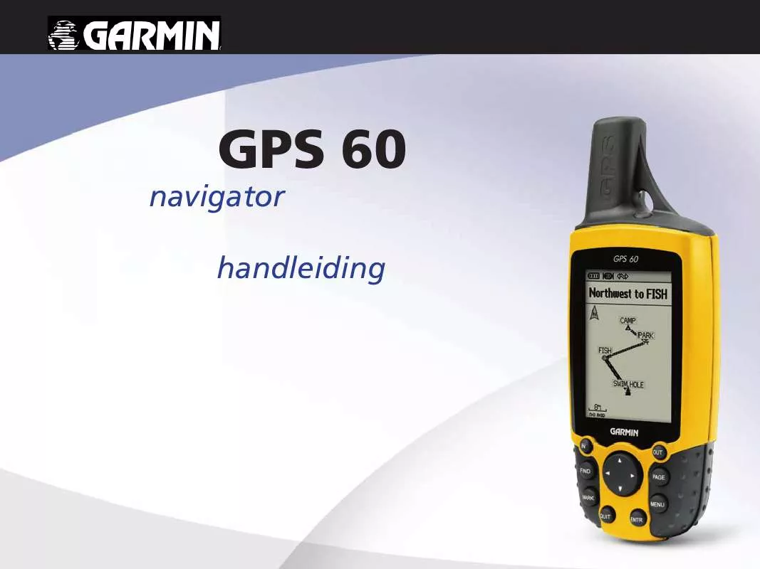 Mode d'emploi GARMIN GPS 60 MARINE PAKKET