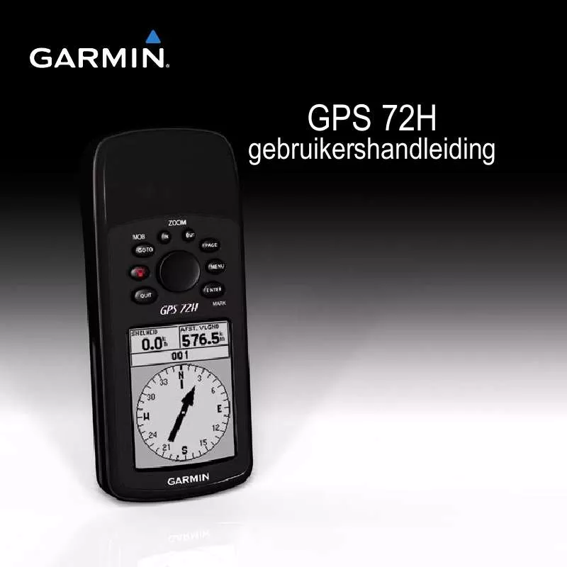Mode d'emploi GARMIN GPS 72H MARINE PAKKET