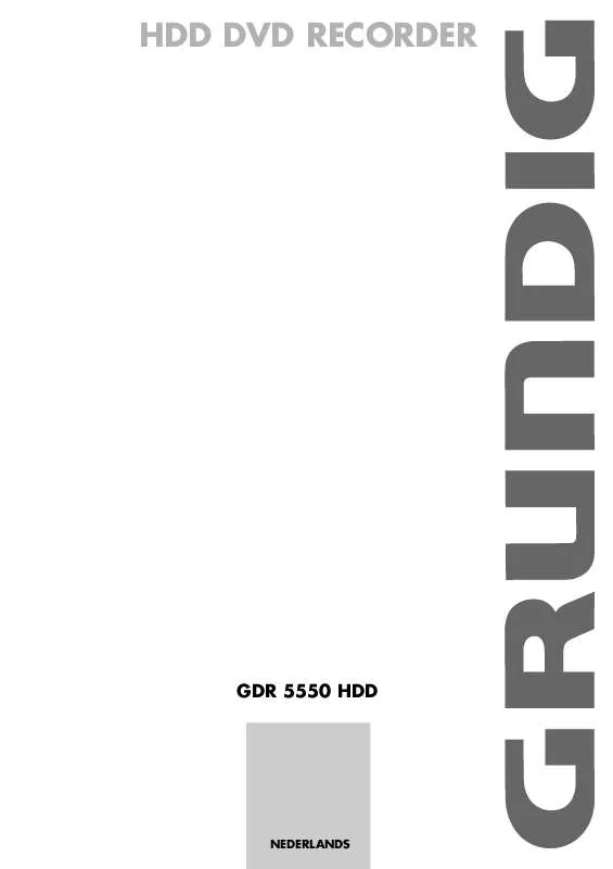 Mode d'emploi GRUNDIG GDR 5550 HDD
