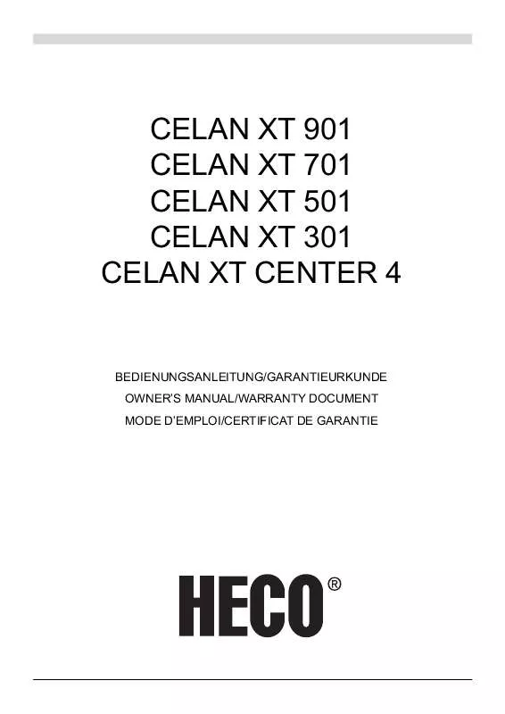 Mode d'emploi HECO CELAN XT 701