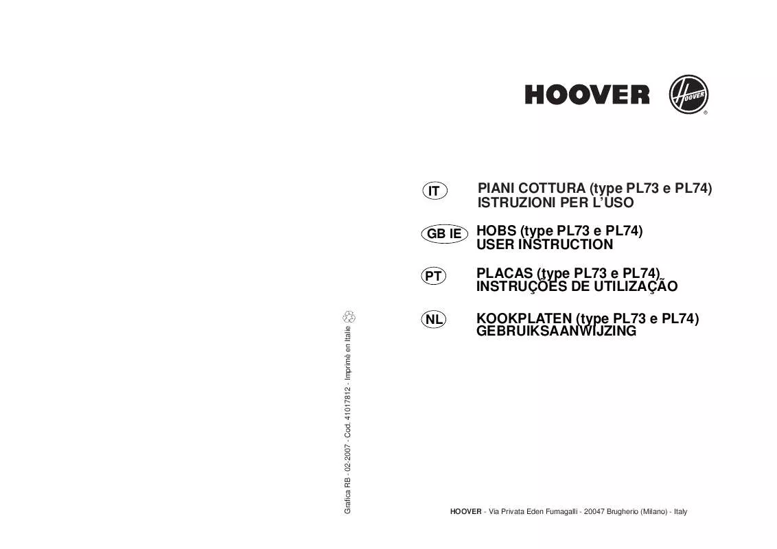 Mode d'emploi HOOVER HGQ 7554 XGH