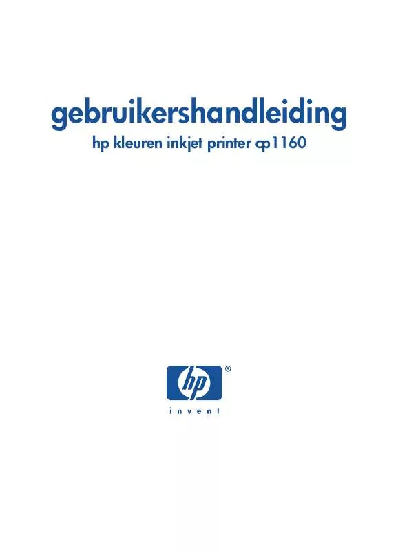 Mode d'emploi HP COLOR INKJET CP1160
