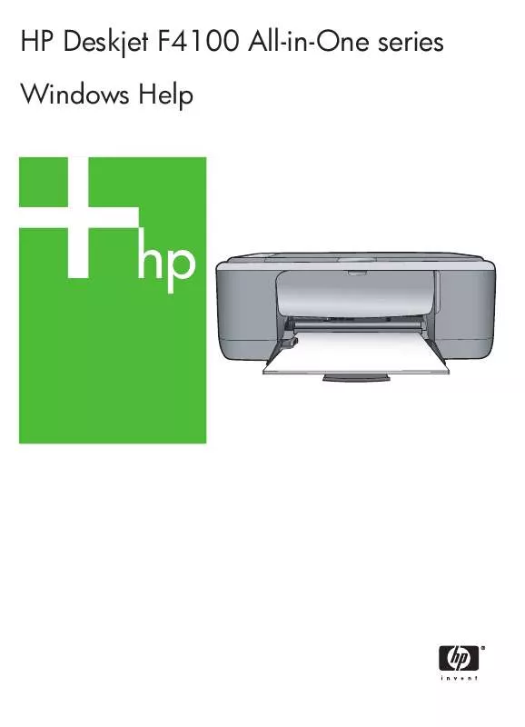 Mode d'emploi HP DESKJET F4100 ALL-IN-ONE