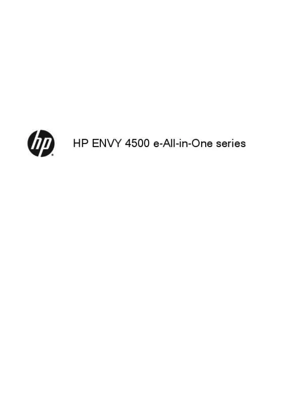 Mode d'emploi HP ENVY 4507