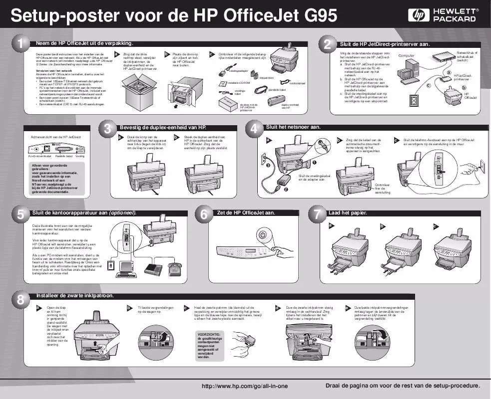 Mode d'emploi HP OFFICEJET G95 ALL-IN-ONE