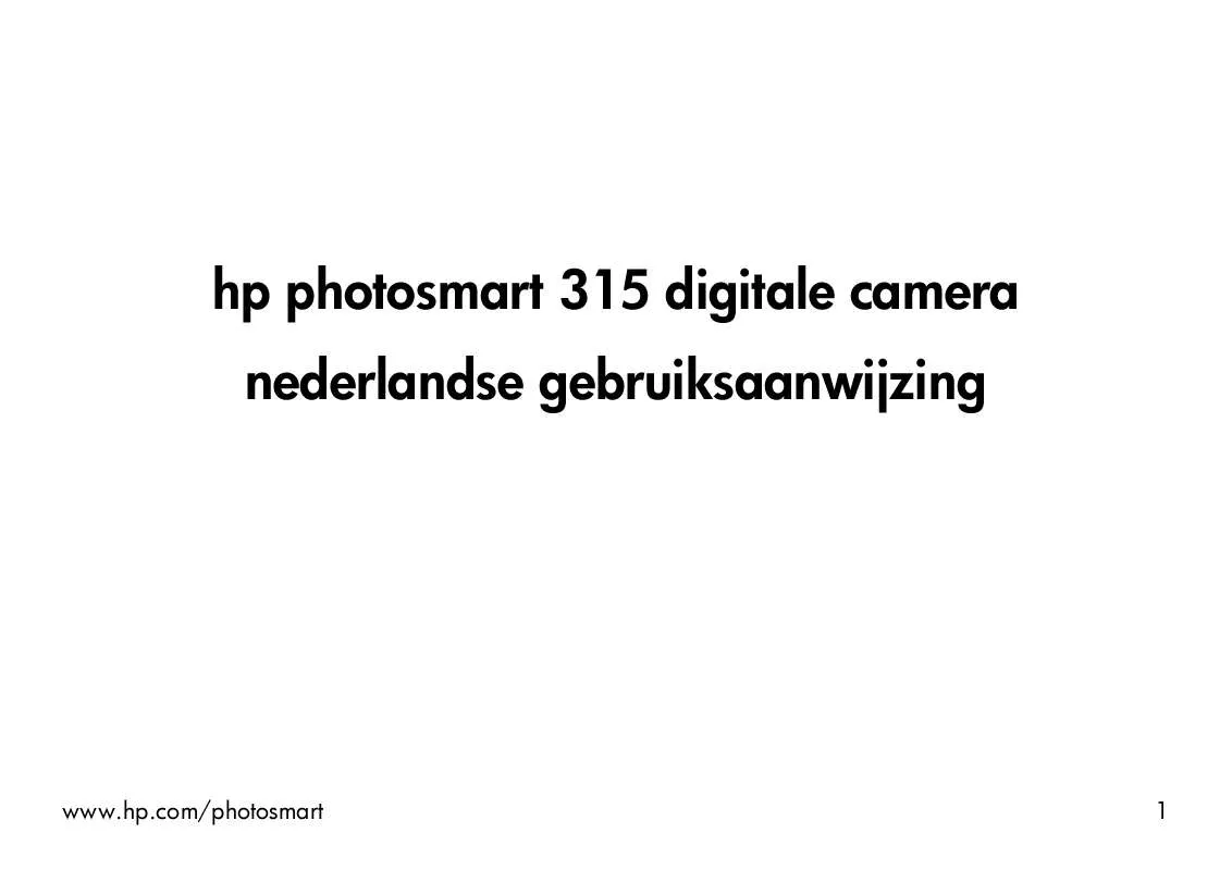 Mode d'emploi HP PHOTOSMART 315