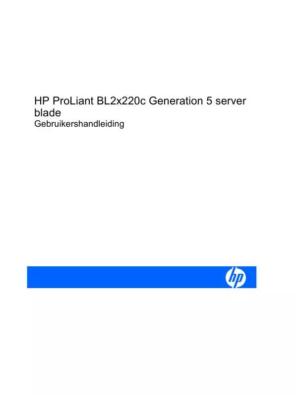 Mode d'emploi HP PROLIANT BL2X220C G5 SERVER