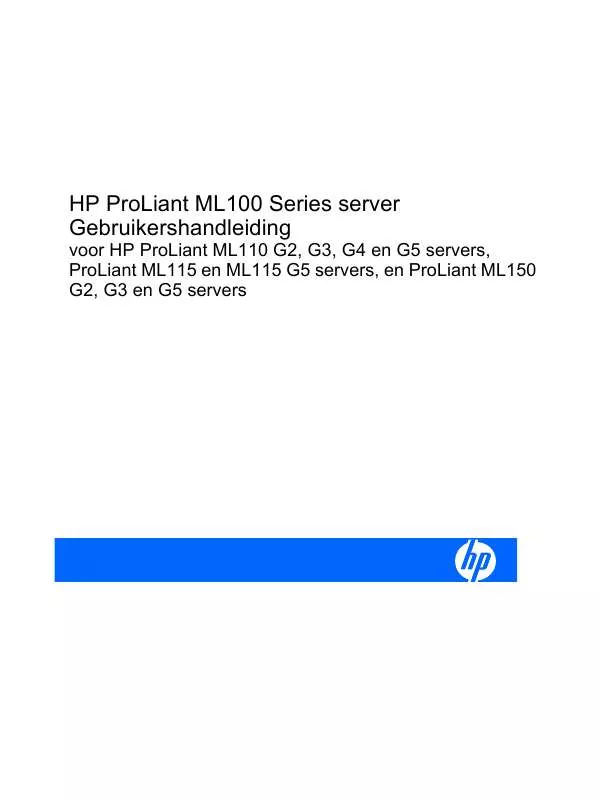 Mode d'emploi HP PROLIANT ML115 G5 SERVER