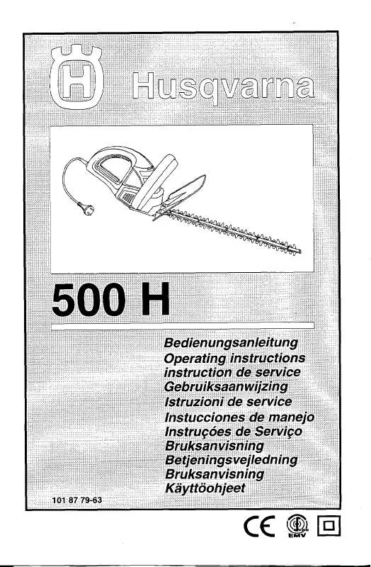 Mode d'emploi HUSQVARNA 500 H