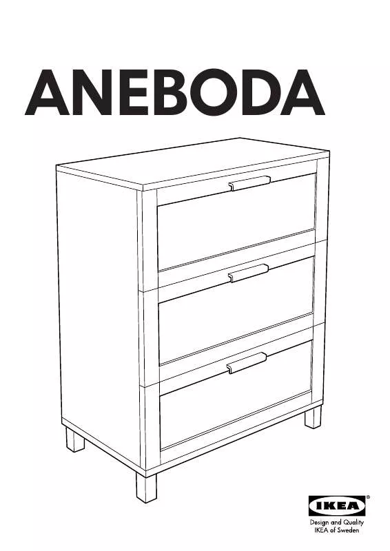 Mode d'emploi IKEA ANEBODA KAST 3 LADES 80X100 CM