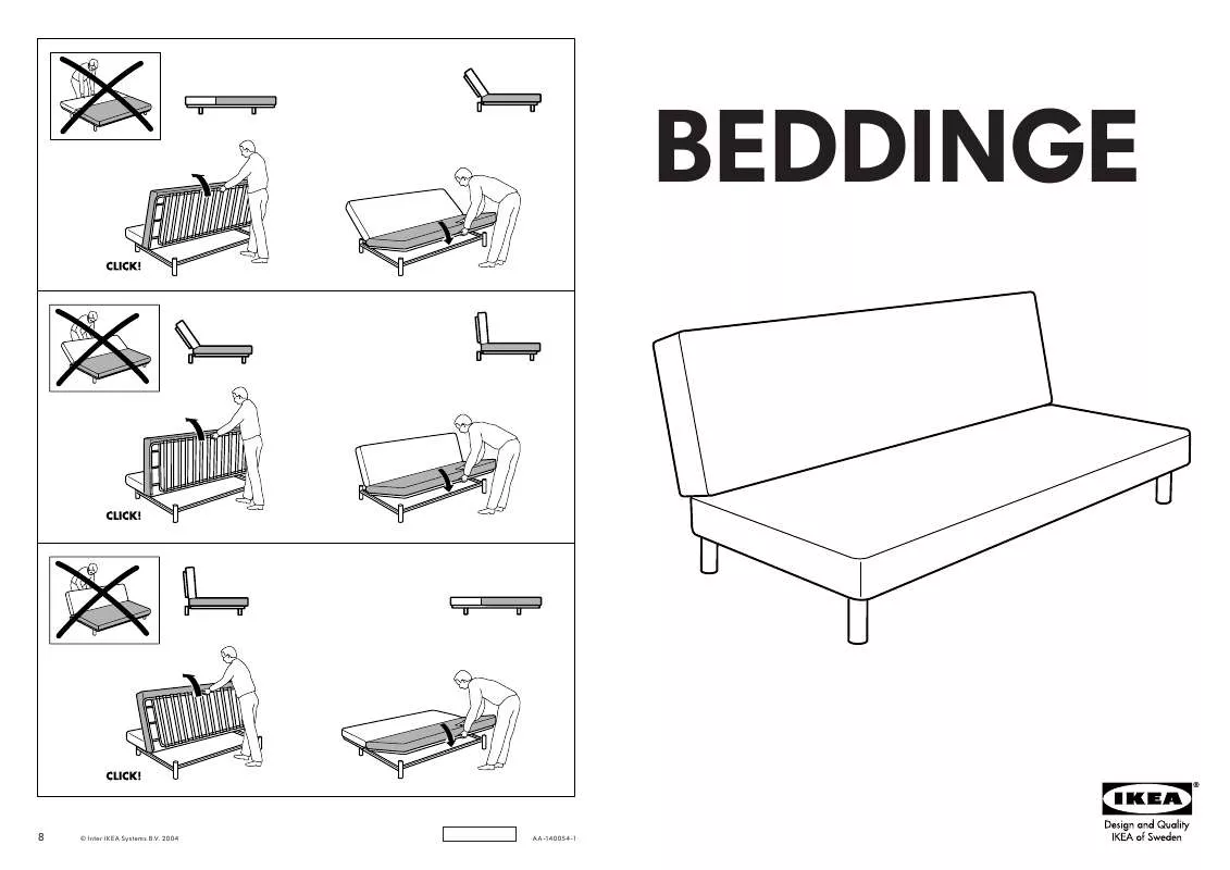 Mode d'emploi IKEA BEDDINGE SLAAPBANKONDERSTEL