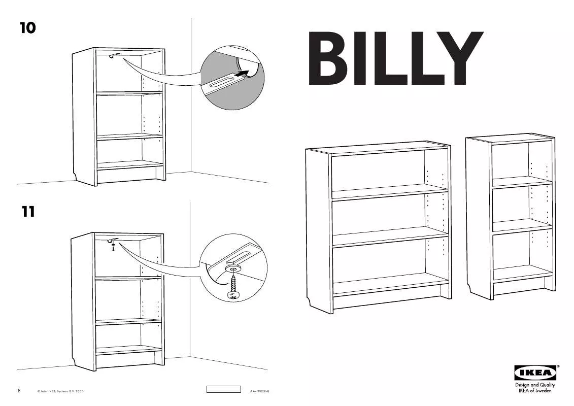 Mode d'emploi IKEA BILLY BOEKENKAST 40 EN 80X106 CM