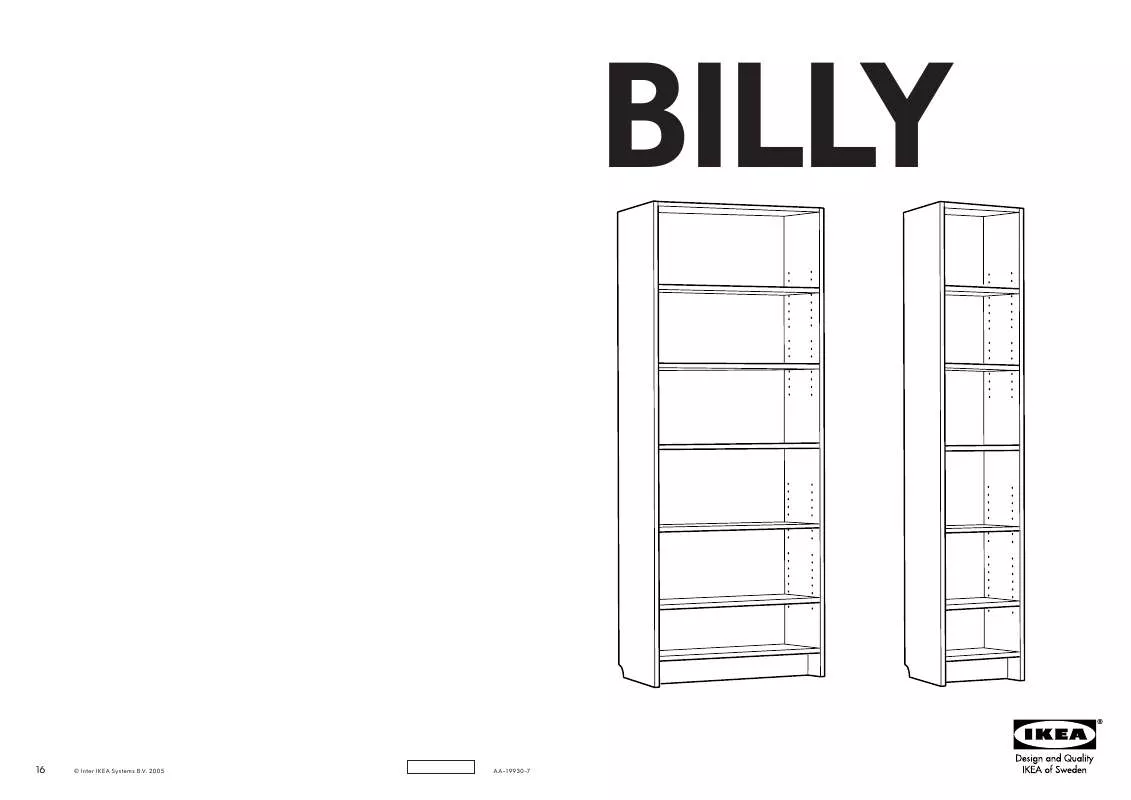 Mode d'emploi IKEA BILLY BOEKENKAST 40 EN 80X202 CM