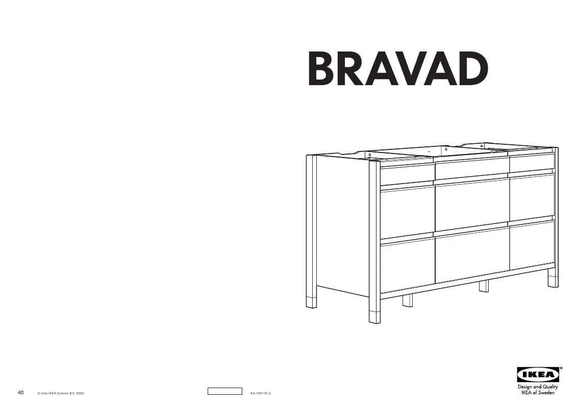 Mode d'emploi IKEA BRAVAD ONDERKAST 152X90 CM