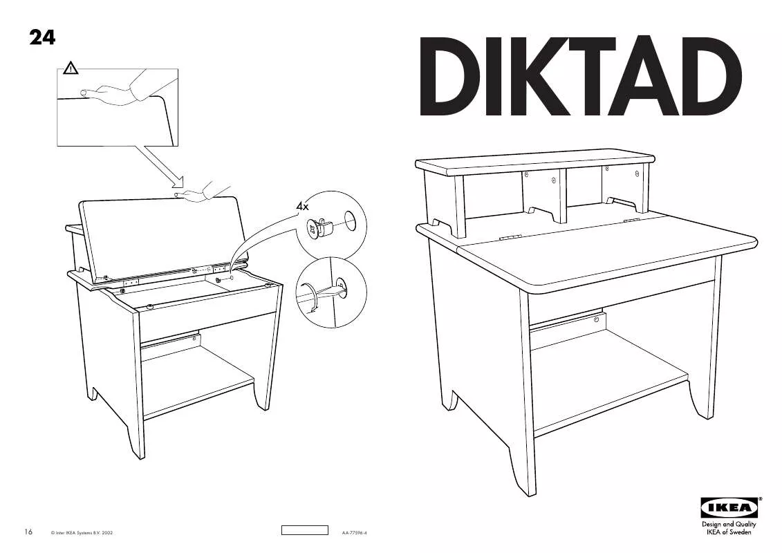 Mode d'emploi IKEA DIKTAD BUREAU