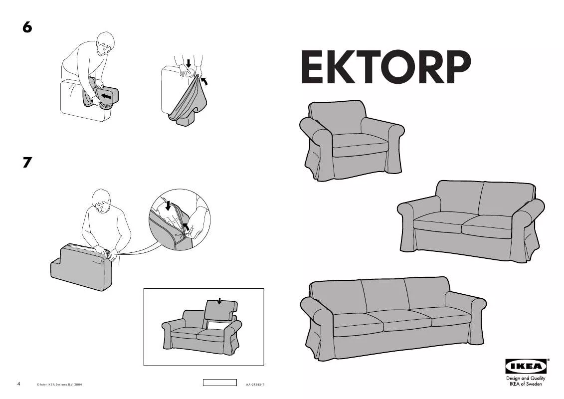 Mode d'emploi IKEA EKTORP BEKLEDING 3-ZITSBANK