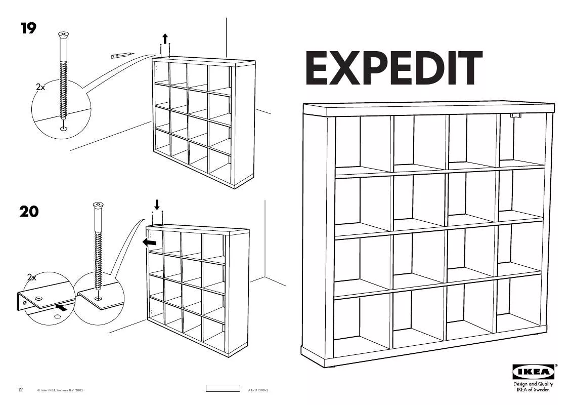Mode d'emploi IKEA EXPEDIT BOEKENKAST 149X149 CM