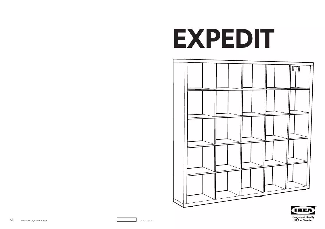 Mode d'emploi IKEA EXPEDIT BOEKENKAST 185X185 CM