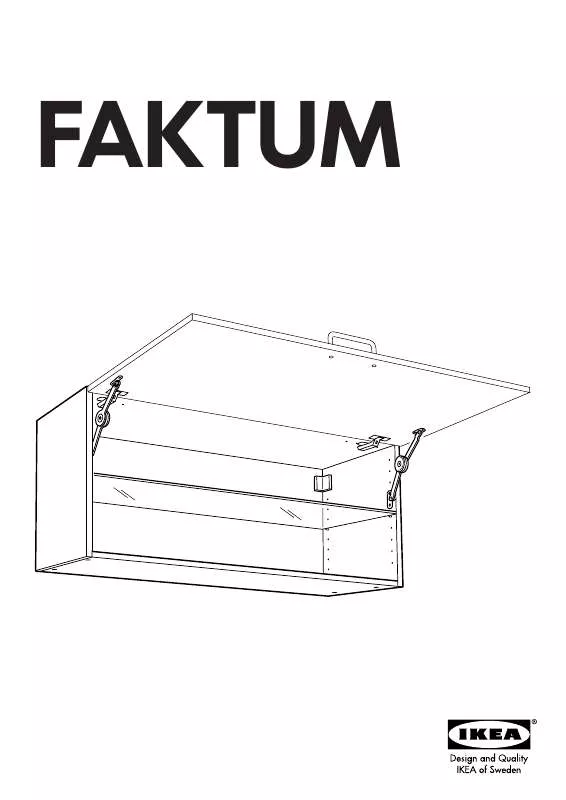 Mode d'emploi IKEA FAKTUM BOVENKAST HORIZONTAAL