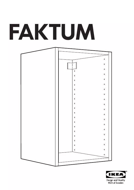 Mode d'emploi IKEA FAKTUM BOVENKAST