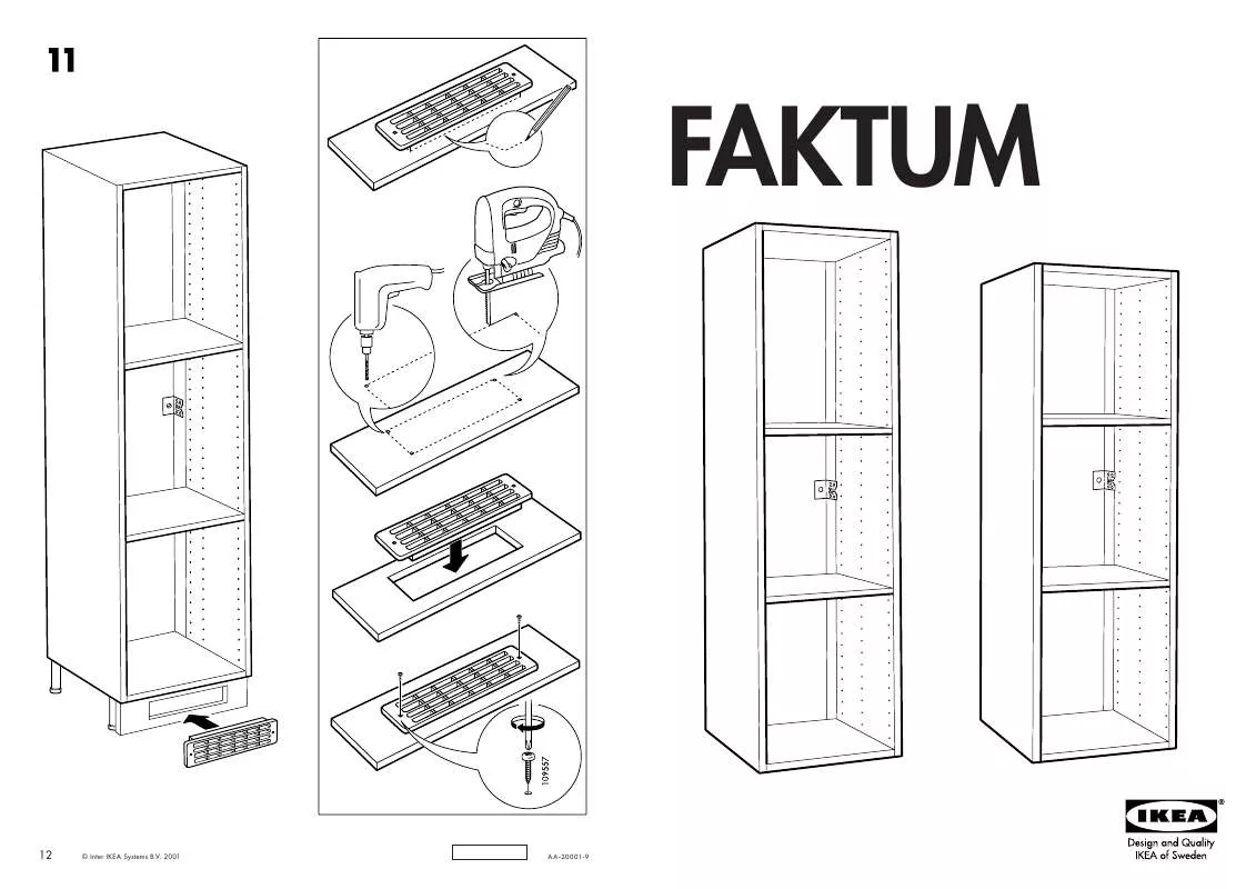 Mode d'emploi IKEA FAKTUM INBOUWK. KOELK/DIEPVR.