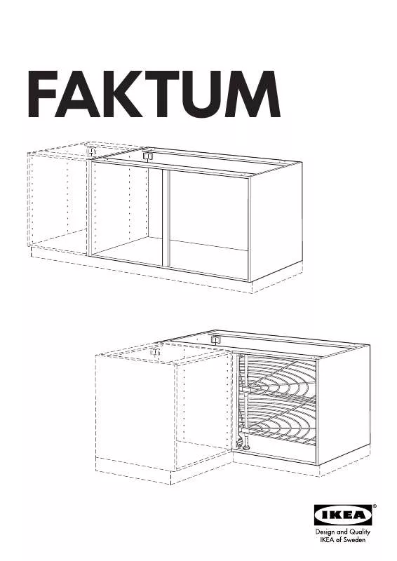 Mode d'emploi IKEA FAKTUM ONDERHOEKKAST 120 CM