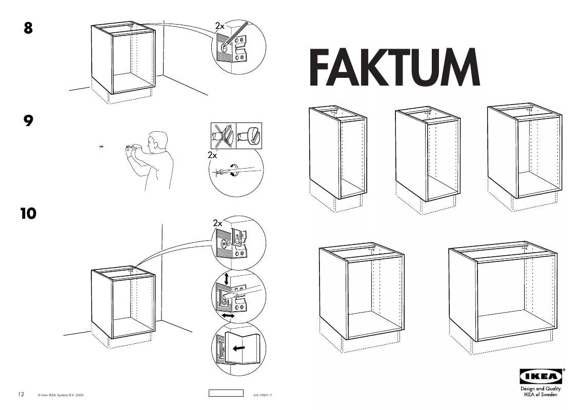 Mode d'emploi IKEA FAKTUM ONDERKAST