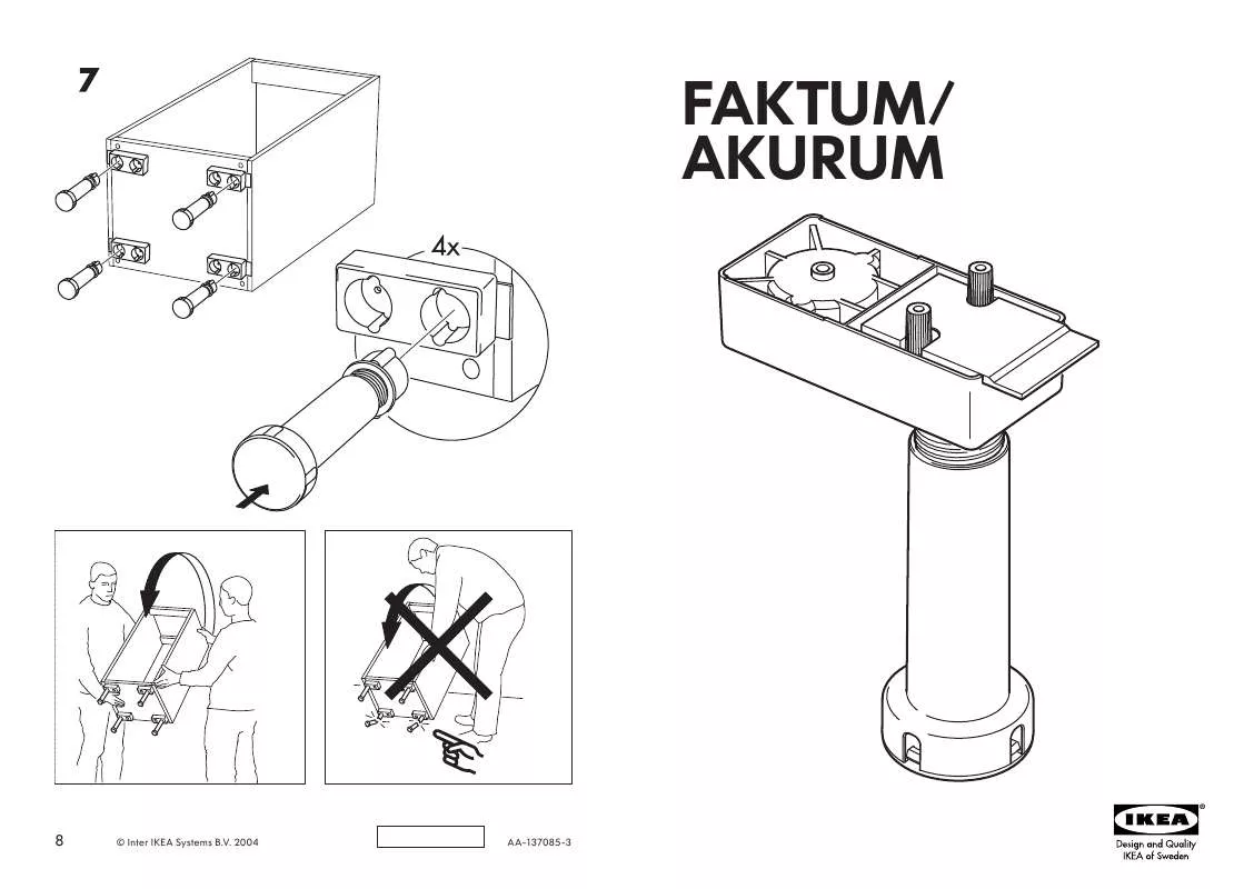 Mode d'emploi IKEA FAKTUM POTEN 4 ST.