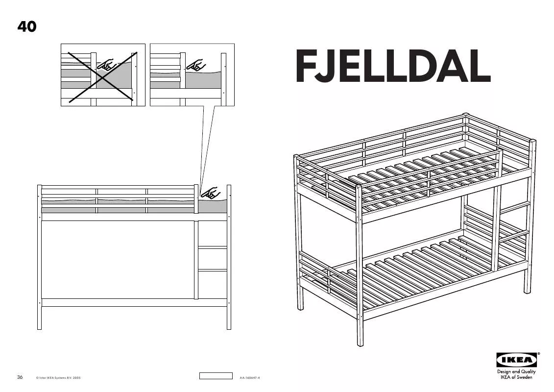 Mode d'emploi IKEA FJELLDAL HOOGSLAPER 140X200 CM
