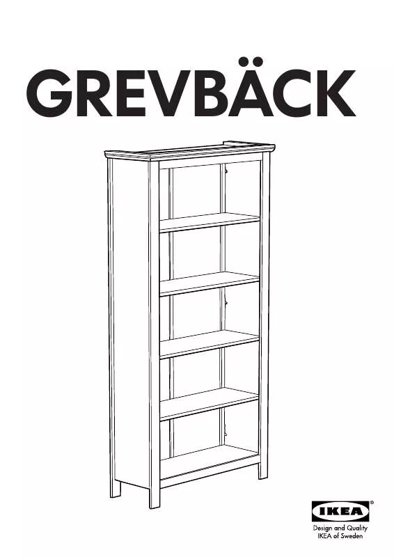 Mode d'emploi IKEA GREVBACK BOEKENKAST 96X190 CM
