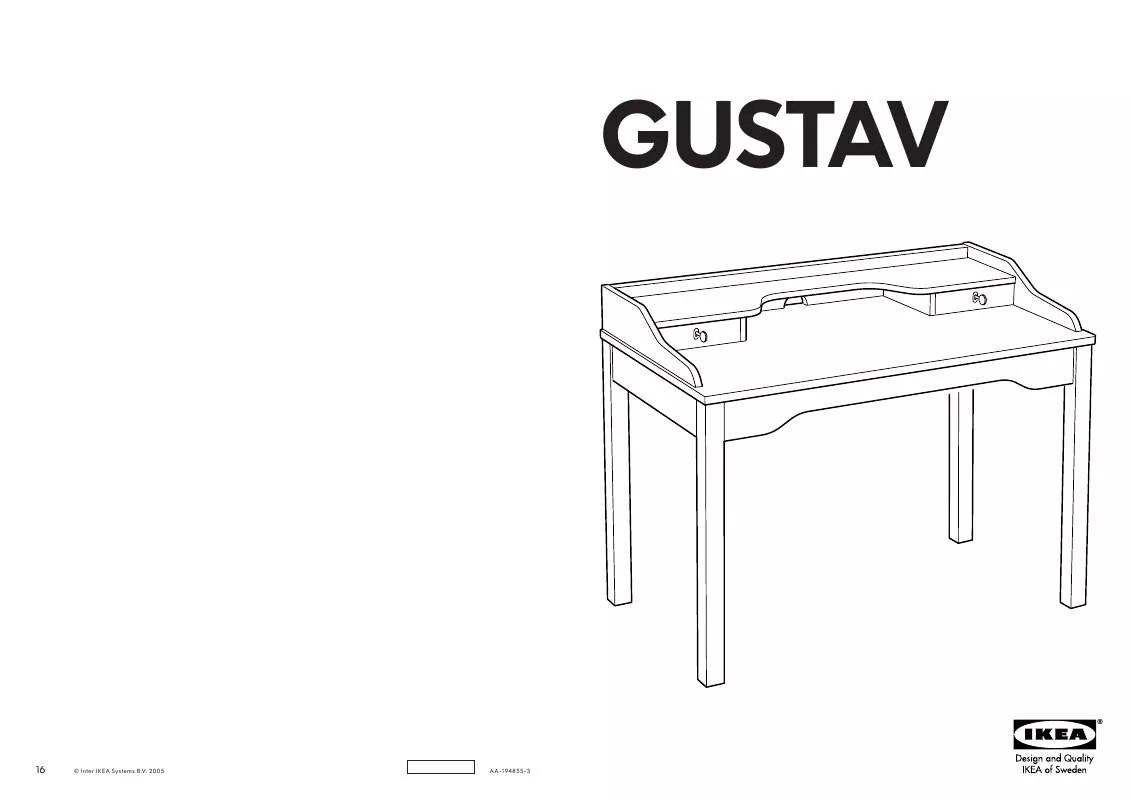 Mode d'emploi IKEA GUSTAV BUREAU&OPEN KAST 110X60 CM
