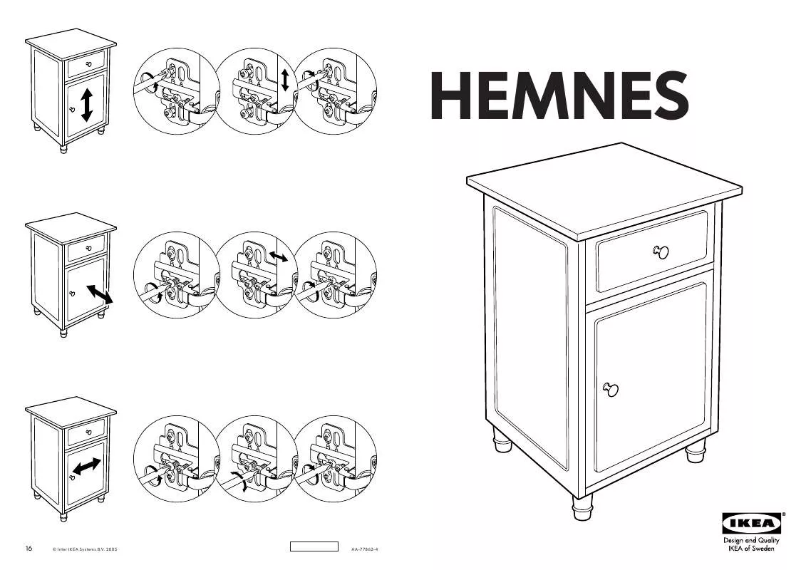 Mode d'emploi IKEA HEMNES NACHTTAFELTJE 39X39 CM