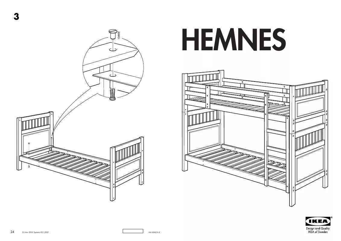 Mode d'emploi IKEA HEMNES STAPELBED 90X200 CM ANTIEKGEB.