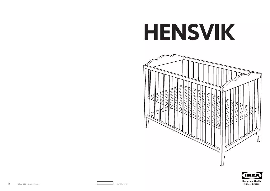 Mode d'emploi IKEA HENSVIK BABYBED 60X120 CM