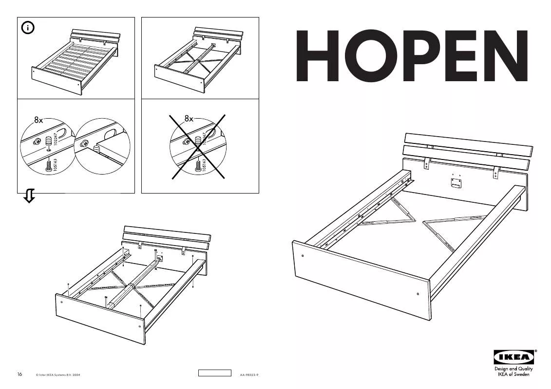 Mode d'emploi IKEA HOPEN BEDFRAME 2 PERS.
