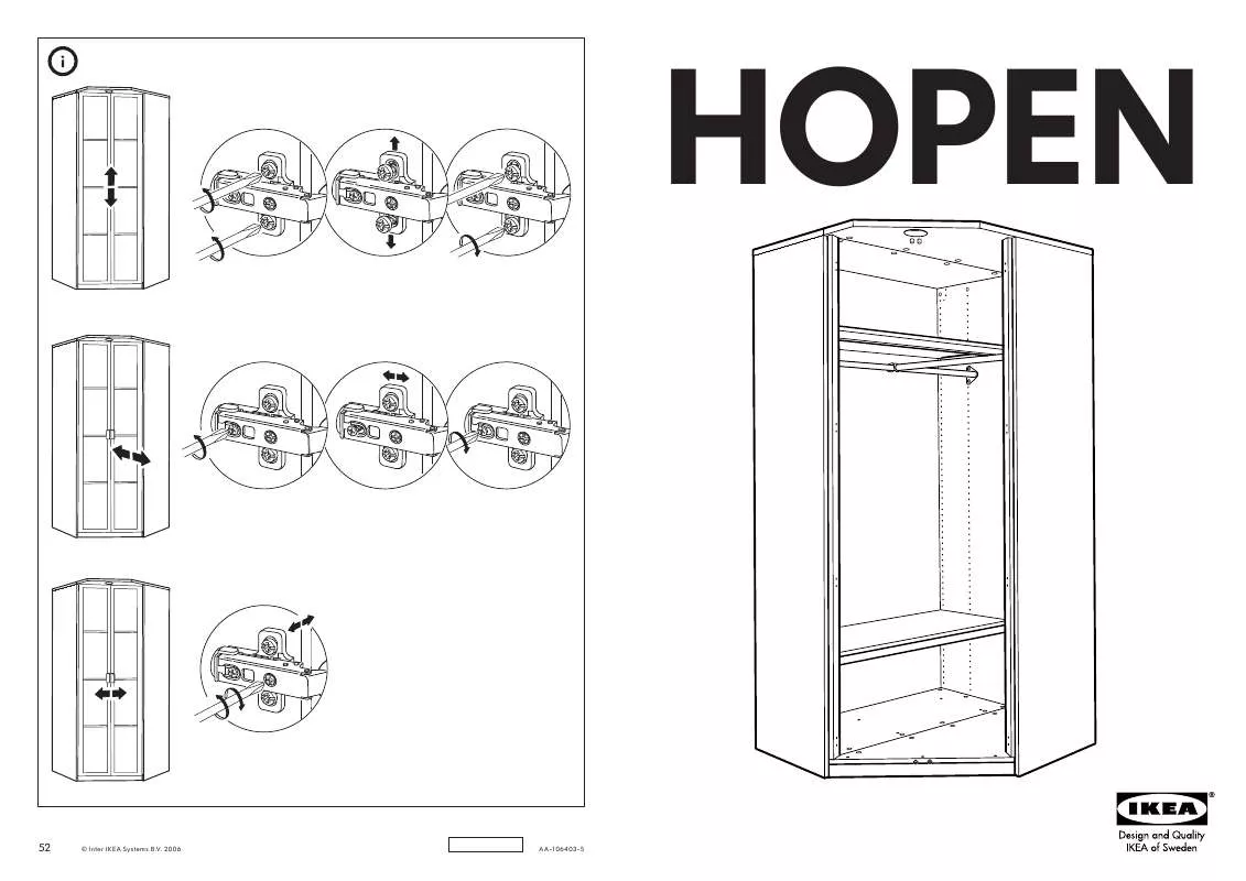 Mode d'emploi IKEA HOPEN GARDEROBEKAST HOEK
